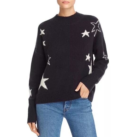 Rails Kana Star Wool Cashmere Blend Long Sleeve Sweater Midnight Ivory Size S - Picture 5 of 10